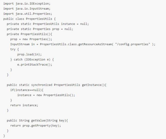 Java編程的單例讀取properties讀寫